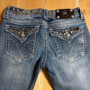 Miss Me Embellished Bootcut Jeans Size 27